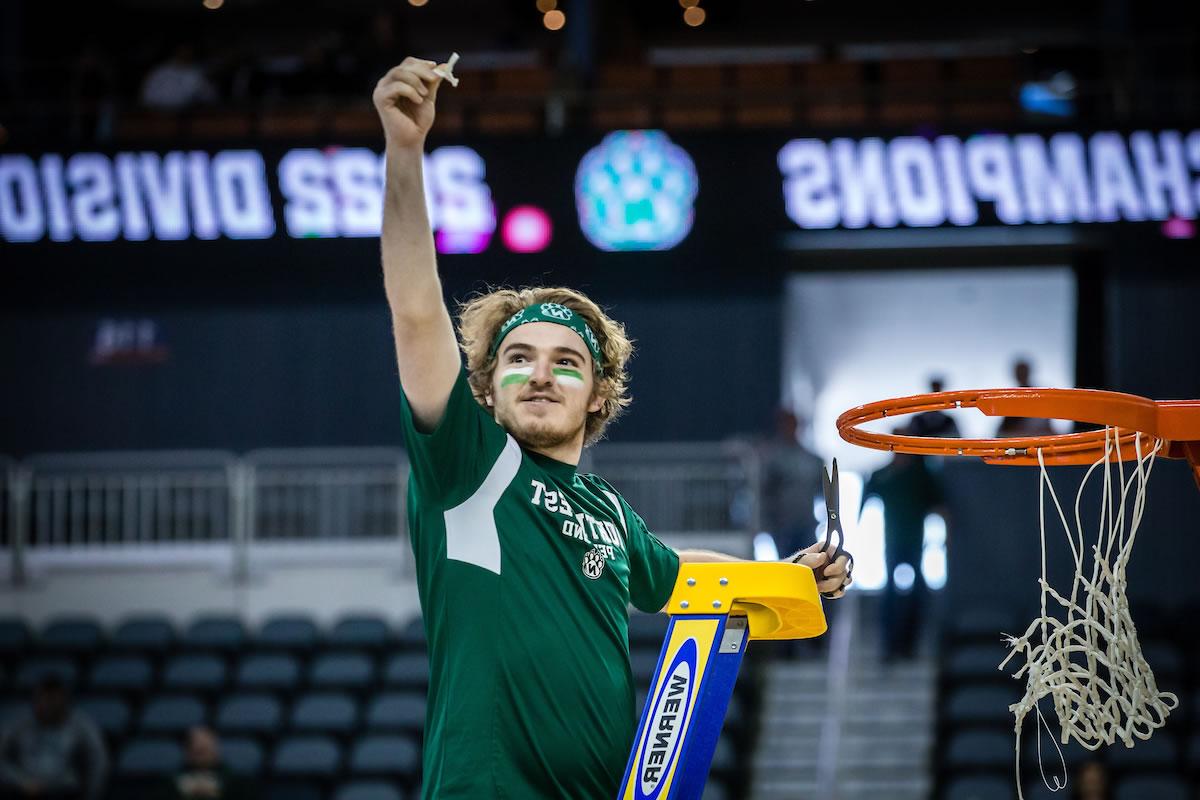 Pep band at the Men's Basketball National Championship vs Augusta University, spring 2022