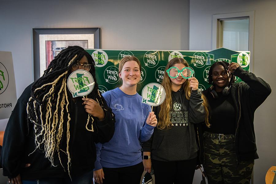 Northwest students posed for photos during last year's first-generation celebration. (Photo by Chandu Ravi Krishna/Northwest Missouri State University)