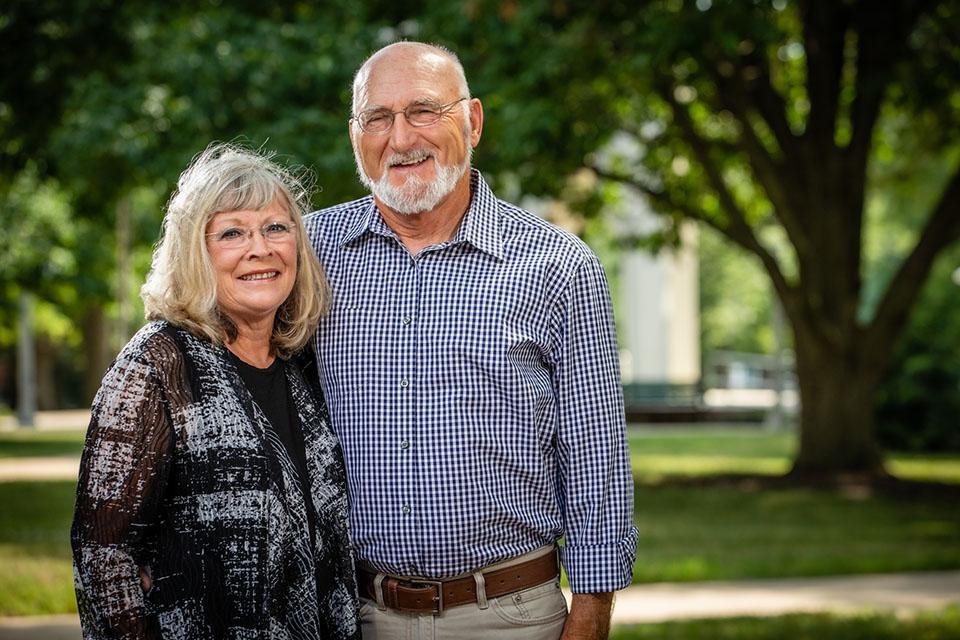 Northwest alumni Don and Dr. Joyce Piveral recently established the Piveral Wake Mitchell Scholarship to support students pursuing degrees in the School of Education. (Photo by Todd Weddle/Northwest Missouri State University)