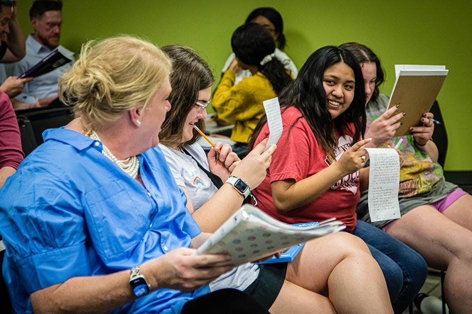 Students, faculty turn ideas into collaborative short stories during Writing Day event 