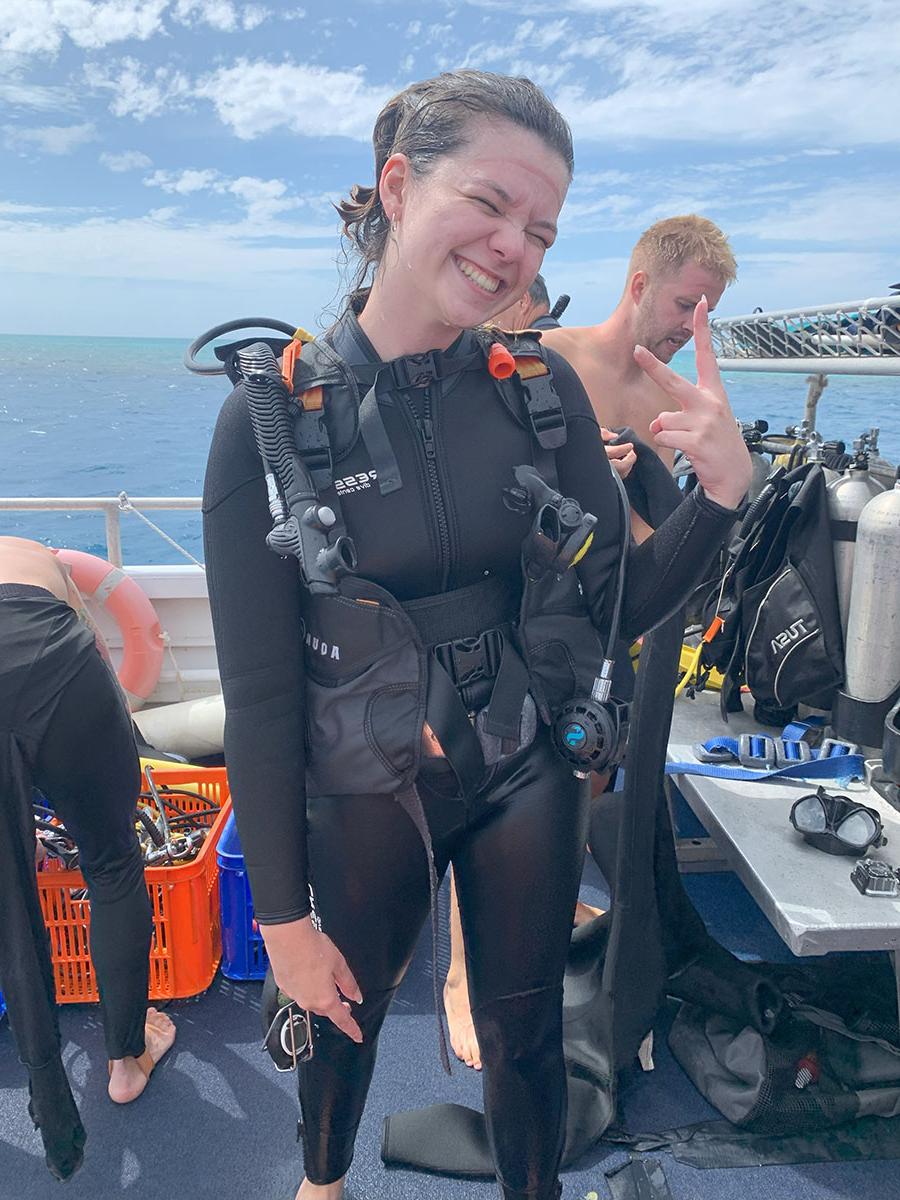 Northwest student Adele Shade spent the past year studying marine biology in Australia as the recipient of the University's Honors Program Study Abroad Scholarship. (Submitted photo)